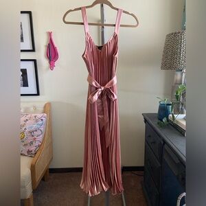 Vici Blush Pink Pleated Dress